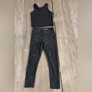 Girls All in Motion Black Leopard Kids Set